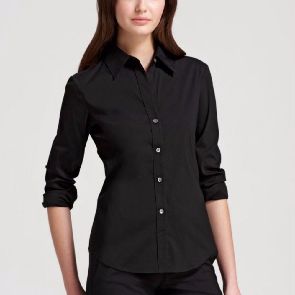 THEORY Larissa button down collared top
